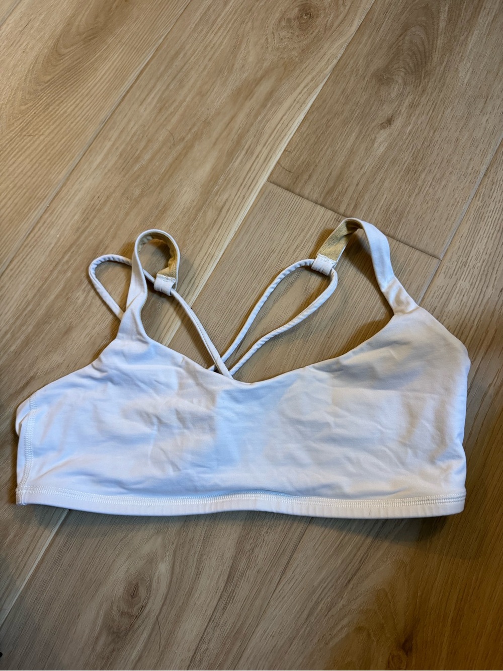 lululemon athletica White Strappy Lightweight Sports Bra